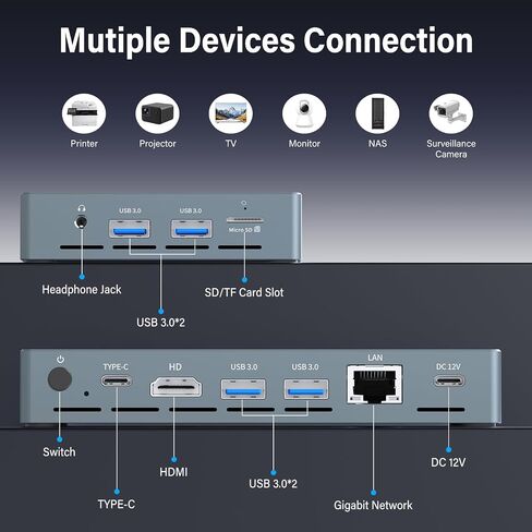 HIGOLEPC Mini PC Windows 11 PRO, Intel Celeron J4125 Mini Computer, 8GB DDR4 128GB EMMC Mini Desktop Computer with IPS Screen, WiFi 6.0, BT5.2, Gigabit Ethernet in Kuwait