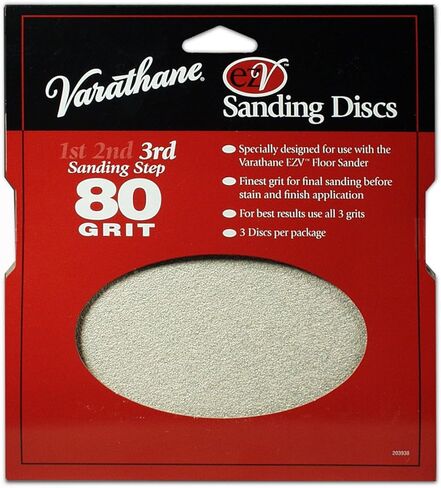 Rust-Oleum 203930 Varathane 36 Grit Sand Discs for EZV Floor Finish Sanders, 3-Pack in Saudi Arabia