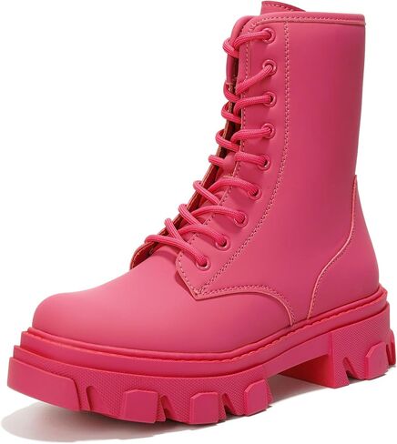 Cape Robbin Chrisley Combat Boots for Women - Platform Boots Lace Up High Tops, Ankle Booties for Women - Combat Boots Womens Platform in Kuwait