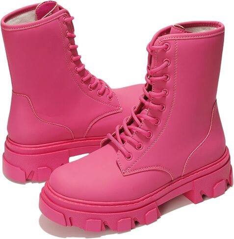 Cape Robbin Chrisley Combat Boots for Women - Platform Boots Lace Up High Tops, Ankle Booties for Women - Combat Boots Womens Platform in Kuwait