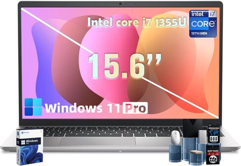 Dell 15 Laptop for Business - Core i7-1355U(10 cores, up to 5.00 GHz), 15.6'' FHD IPS 250 nits, Anti-Glare, Backlit Keyboard, Windows 11 pro, Intel UHD Graphics (64GB RAM | 2TB SSD) in Kuwait