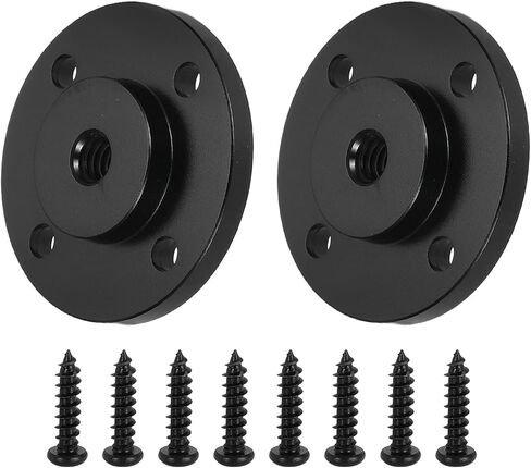 Patikil 2pcs 1/4 "-20 UNC Female Thread Microphone Mount ، سطح المكتب Groenseck Table Base مع برغي رأس مستدير ، أسود in Saudi Arabia