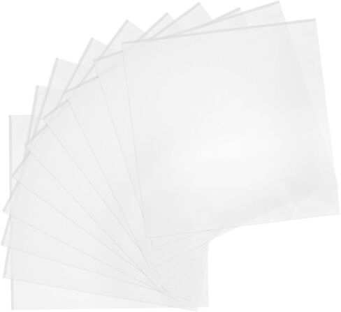 Aboofan 10pcs Clear Vinyl Records أكياس تخزين لاصق شفافة لحماية الألبوم Keep Safe Safe and Scratfer for Vinyl Assectors in Saudi Arabia
