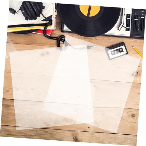Aboofan 10pcs Clear Vinyl Records أكياس تخزين لاصق شفافة لحماية الألبوم Keep Safe Safe and Scratfer for Vinyl Assectors in Saudi Arabia