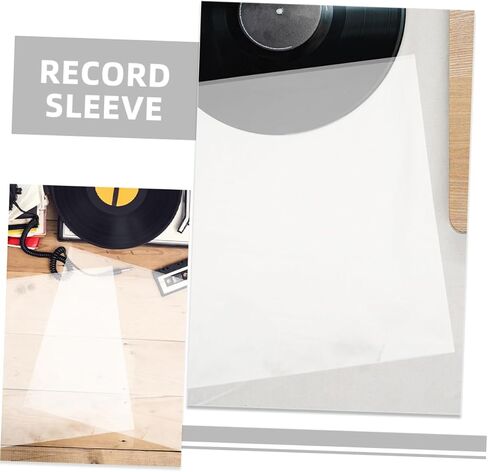 Aboofan 10pcs Clear Vinyl Records أكياس تخزين لاصق شفافة لحماية الألبوم Keep Safe Safe and Scratfer for Vinyl Assectors in Saudi Arabia