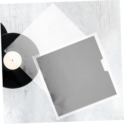 Aboofan 10pcs Clear Vinyl Records أكياس تخزين لاصق شفافة لحماية الألبوم Keep Safe Safe and Scratfer for Vinyl Assectors in Saudi Arabia