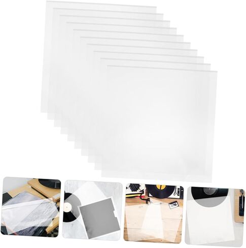 Aboofan 10pcs Clear Vinyl Records أكياس تخزين لاصق شفافة لحماية الألبوم Keep Safe Safe and Scratfer for Vinyl Assectors in Saudi Arabia