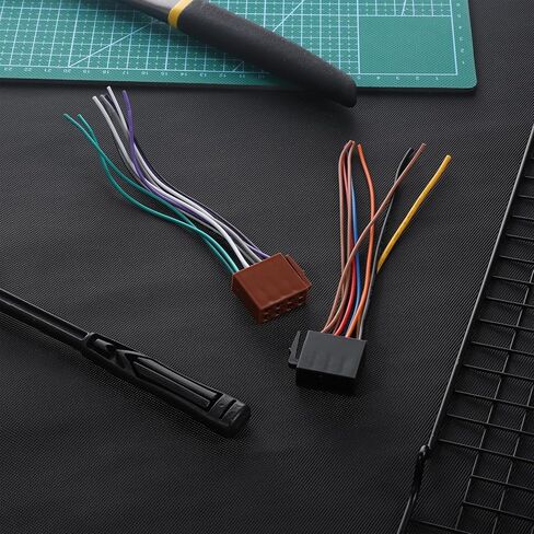 Universal Car Radio Stereo Wiring Harness 8+8 Pin Car صوت فيديو سلك كبل كابل مكبر صوت راديو بديل محول لاستقبال الفيديو Auto DVD Audio Audio in Saudi Arabia