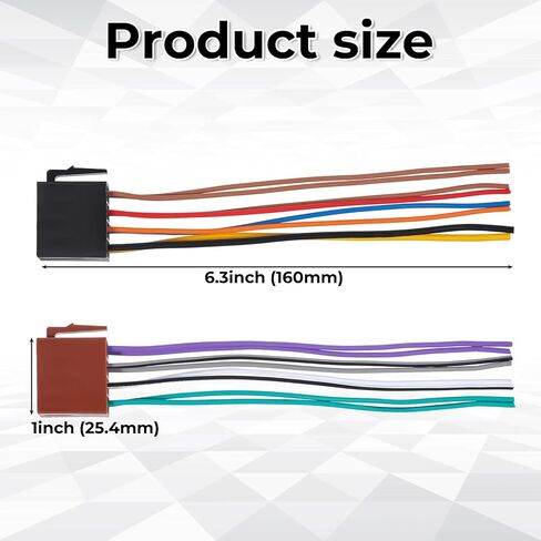 Universal Car Radio Stereo Wiring Harness 8+8 Pin Car صوت فيديو سلك كبل كابل مكبر صوت راديو بديل محول لاستقبال الفيديو Auto DVD Audio Audio in Saudi Arabia