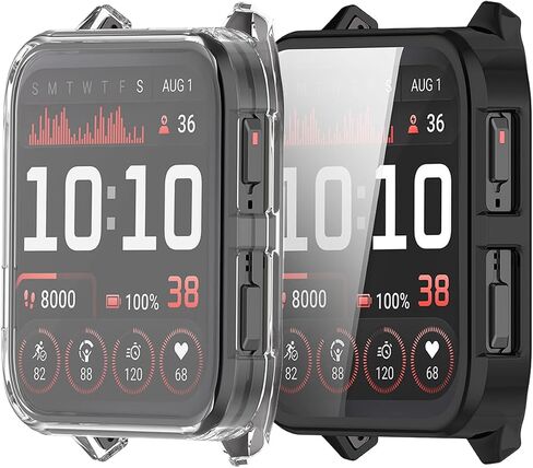 حالة Garmin Venu X1 Smart Watch و Uyrurel خفيفة الوزن وصديقة للبشرة TPU جميعها شاملة لاتفاقية السقوط ، ومكافحة السقوط ومقاومة للخدش ، و 2 حزمة ، واضحة+أسود in Saudi Arabia