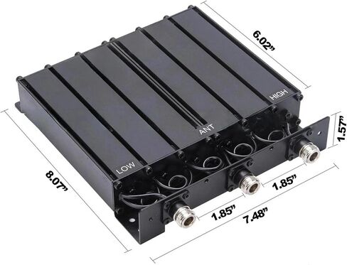 400-470MHz UHF Duplexer ، 50W مكرر راديو Duplexer لأنظمة مكرر الراديو ، وتردد منخفض محدد 462 ميجا هرتز والتردد العالي 472 ميجا هرتز ، N الموصلات الإناث in Saudi Arabia