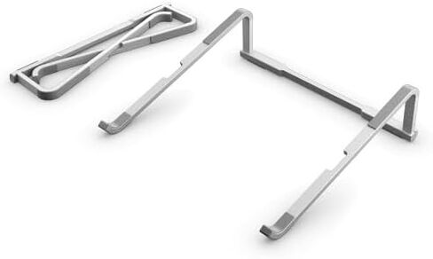 جهاز كمبيوتر محمول قابل للطي محمول حامل كمبيوتر الألمنيوم للكمبيوتر المحمول لـ MacBook Pro/Air ، Dell ، HP ، Lenovo ، 10 '-16' '(Silver) in Saudi Arabia