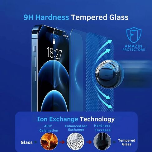 3 حزمة شاشة شاشة زجاجية مقسّمة لـ iPhone 12 Pro Max [6.7 Incs] + Clear Case [متوافق مع Magsafe] شحن لاسلكي مغناطيسي + 3 حزمة عدسة الكاميرا ، [7in1 Care Kit] in Saudi Arabia