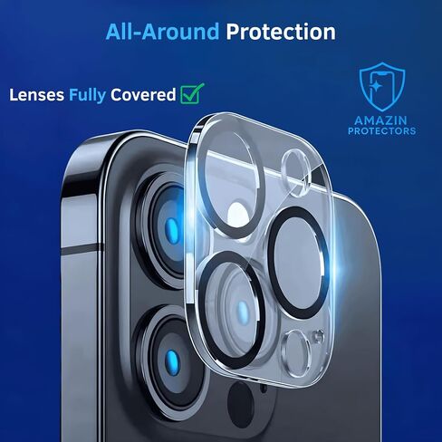 3 حزمة شاشة شاشة زجاجية مقسّمة لـ iPhone 12 Pro Max [6.7 Incs] + Clear Case [متوافق مع Magsafe] شحن لاسلكي مغناطيسي + 3 حزمة عدسة الكاميرا ، [7in1 Care Kit] in Saudi Arabia