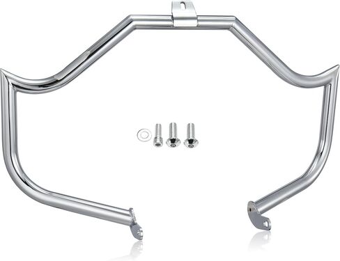 MoKitDora Softail Meathook Engine Guard Highway Crash Bar 1.25 سم سمين لـ Harley 2000-2017 FL Heritage Classic Deluxe Fat Boy Models، أسود in Kuwait