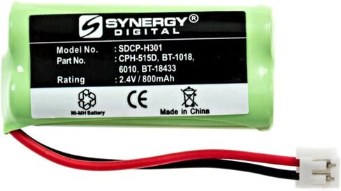 Synergy Digital Cordless Phone Batteries, Compatible with GE 36407 Cordless Phone, (Ni-MH, 2.4V, 800 mAh), Replacement for Uniden BT-1018 Battery, Pack Includes: 3 x SDCP-H301 Batteries in Saudi Arabia