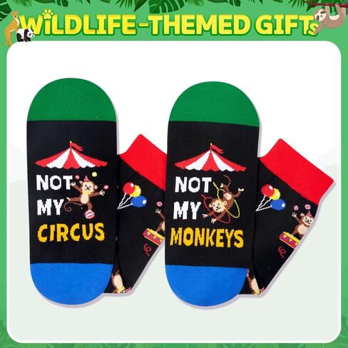 Zmart Funny Monkey Gifts for Women Men Monkey Gifts for Monkey Lovers, Monkey Socks Novelty Crazy Silly Fun Socks in Kuwait