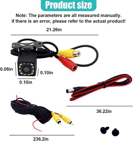 كاميرا احتياطية للسيارة ، 12 LED Vision Night Vision Camera HD HD View Camera ، 170 ° زاوية طويلة ، إطار لوحة الترخيص العكسي للسيارات العالمية ، سيارات الدفع الرباعي ، الشاحنات ، RV والمزيد in Saudi Arabia