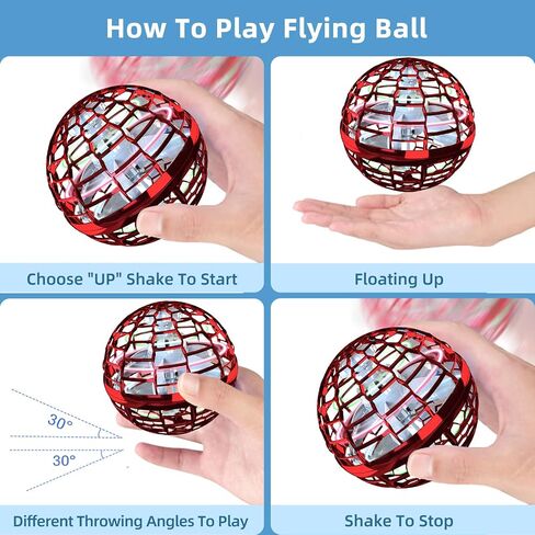 Flying Orb Ball 2025 Hand Controlled Hover Spinner with Galaxy Lights Effect, Magic Floating Cool Toy Gift for Kids Ages 6-10, Indoor & Outdoor Galaxy ball Use Remote Control Quadcopter(Blue) in Kuwait