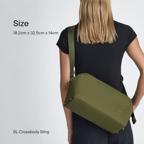urth Dolomite 8L Crossbody Camera Sling - مقاومة للماء ، معاد تدويرها ، تصوير متعدد الوظائف DSLR اليومية (البيج) in Saudi Arabia