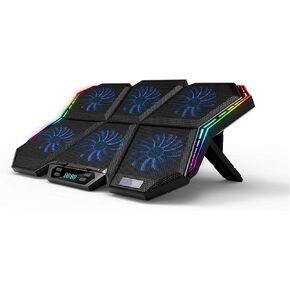 Meteoroid RGB Laptop Cooling Pad with 6 Fan Upto 17 inch laptops (Black/Blue) in Kuwait