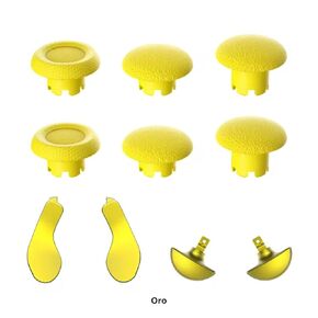 مجموعة أدوات تحكم المعادن الخلفية ، مجموعة استبدال 10-in-1 PS5 مع 4 مشغلات خلفية ، 6 أغطية عصا التحكم (بلاتا) in Kuwait