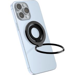 [Silicone Ring] 2025 Unrivaled Stability for MagSafe Phone Grip, Magnetic Phone Ring Holder, Compatible with MagSafe Kickstand Magnetic for iPhone 16 15 14 13 12 Pro Max Plus&Android (Black) in Saudi Arabia