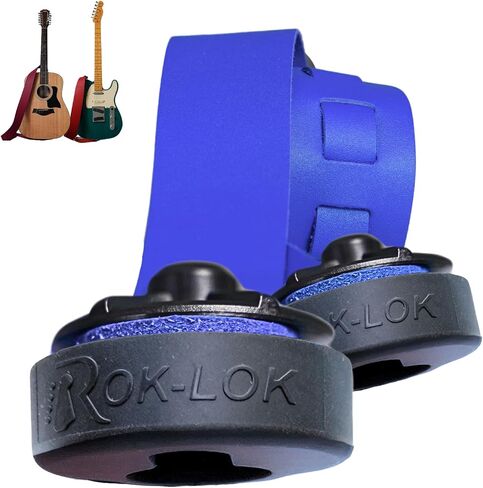 Rok Lok Universal Quick Change Guitar Strap Lock Multi-Set Bundle - 2 Complete Strap Lock Sets - Protect Your Instrument with no modifications or hardware replacement in Saudi Arabia