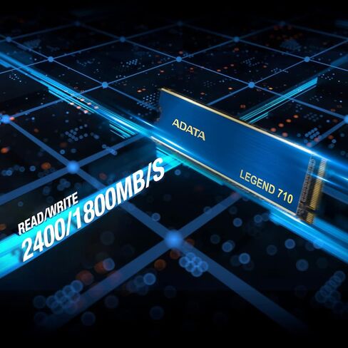 ADATA 1TB Legend 710 PCIe Gen3 x4 M.2 2280 Solid State Drive, up to 2,400/1,800MB/s, 3D NAND Flash, Internal SSD Compatible with Laptop & PC Desktop in Saudi Arabia
