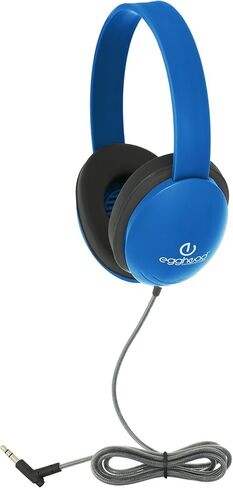 Egghead Heavy-Duty Kids Headphone with Tri-Shield Chew-Resistant Cord, Adjustable Headband, Padded Ear Cushions, and Storage Bag in Saudi Arabia