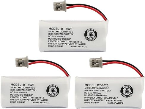 Kastar 3-pack BT-1025 بطارية متوافقة مع Uniden DECT 2080-5 DECT1363BK DECT1560 DECT1580 DECT1588 DECT1588-5 DECT2060 DECT2060-2 DECT2080 DECT2080-2 DECT20-2W DECT2080-3 in Kuwait