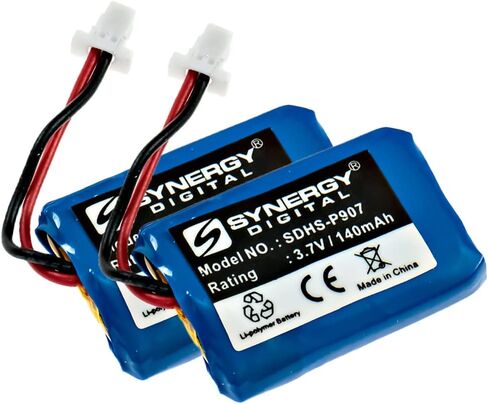 Synergy Digital Headset Batteries, Compatible with Plantronics CS540 Headset System Headset, (Li-Pol, 3.7V, 140 mAh), Combo-Pack Includes: 2 x SDHS-P907 Batteries in Saudi Arabia