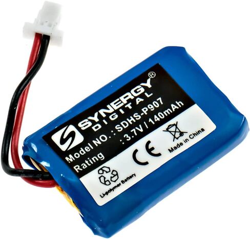 Synergy Digital Headset Batteries, Compatible with Plantronics CS540 Headset System Headset, (Li-Pol, 3.7V, 140 mAh), Combo-Pack Includes: 2 x SDHS-P907 Batteries in Saudi Arabia