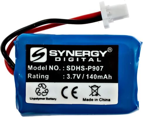 Synergy Digital Headset Batteries, Compatible with Plantronics CS540 Headset System Headset, (Li-Pol, 3.7V, 140 mAh), Combo-Pack Includes: 2 x SDHS-P907 Batteries in Saudi Arabia