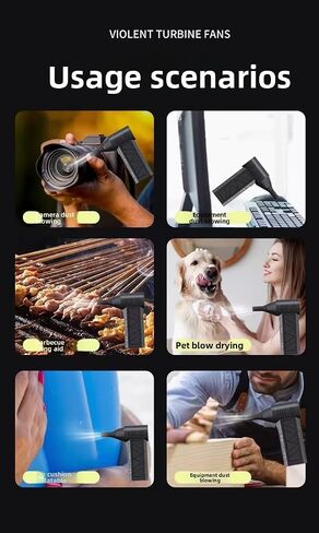 Air Air Duster-13000000 دورة في الدقيقة ، فائقة الطاقة اللاسلكية ، منفاخ صغير قابل للتعديل 3-gear ، وتركيبات إضاءة LED قوية ، والشحن السريع ، ومنفاخ الغبار للكمبيوتر ، والمنزل ، والخارجية والسيارة in Saudi Arabia