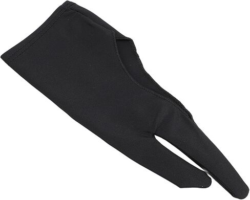 ZJchao 5pcs Artist Drawing Glove, Right Left Hand Single Layer Two Finger, Breathable Digital Art Graphic Tablet Gloves Black in Saudi Arabia