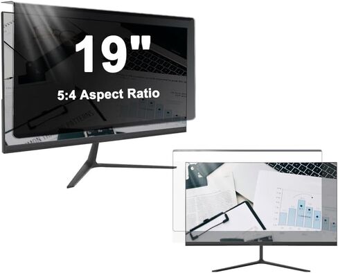 Hanging Type Design - Privacy Screen Filter for 19 Inches Desktop Computer Monitor, Reduce Glare & Blue Light Exposure Privacy Panel for 5:4 Widescreen Monitor, Easy To Install & Removable in Saudi Arabia