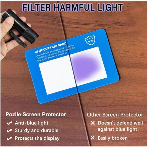 24 inch Computer Screen Blue Light Blocker - Reduce Eye Strain - Easy To Install & Removable Anti Scratch Computer Screen Protector Panel - Hanging Anti Blue Light Glare Screen Protector in Saudi Arabia