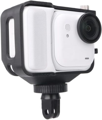 قفص كاميرا الإطار الواقي لـ Insta360 Go Ultra ميزات المسمار 1/4 بوصة والأحذية الساخنة تشمل محول ذو شقين بعصي صور شخصية ترايبود وأضواء مساعدة (أبيض) in Saudi Arabia