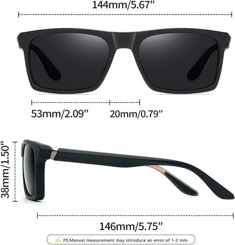 Joopin Polarized Big Square Sunglasses for Men, Trendy Large Sun Glasses for Women UV Protection, Unisex Sunnies Shades in Kuwait