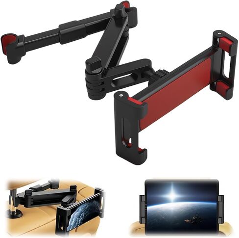 vvag Tablet Holder for Car Headrest,Adjustable iPad Backseat Mount Compatible with iPad Pro, Air, Mini, 4.7-11" Devices,Road Travel Essentials for Kids Accessories (Black) in Saudi Arabia