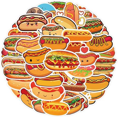 50pcs ملصقات السوشي اللطيفة للأطفال ، ملصقات كاواي الطعام لزجاجة المياه ، شارات السوشي فينيل لصالح مجلة Skatebook Party Party Party in Saudi Arabia