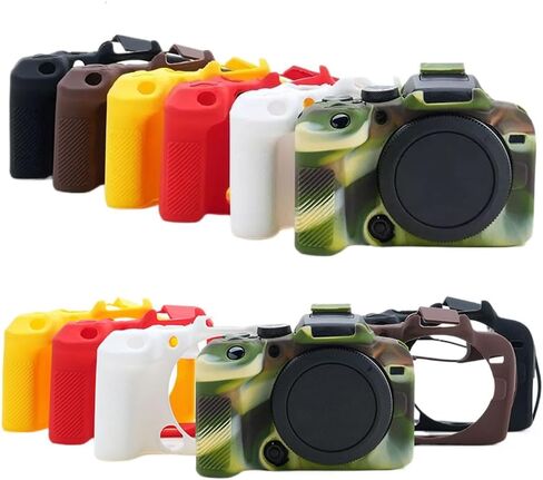 Soft Silicone Protective Cover Case Skin Anti-Scratch for Canon EOS R10 Camera (Yellow) in Saudi Arabia