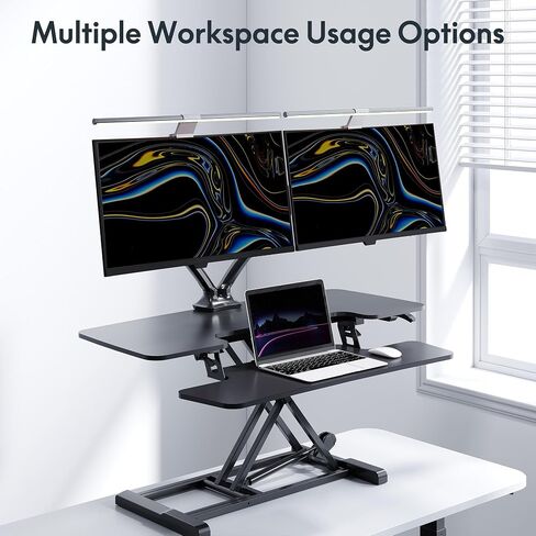 Monitor Stand for Flat Panel Screens, Height Adjustable Desk Mount (Dual) in Kuwait