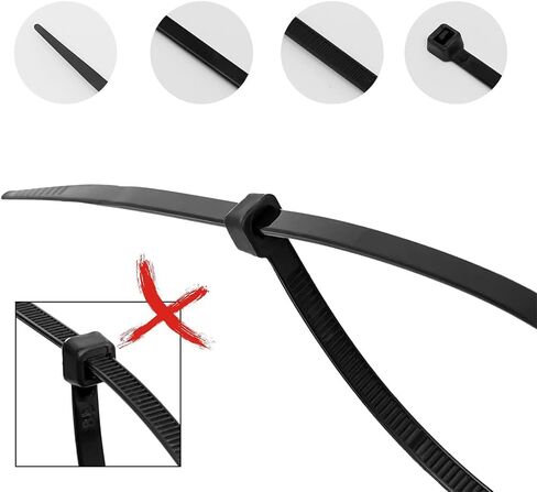 100 Pieces Black Self-Locking Nylon Cable Ties Durable Zip ties Versatile Cable Ties for Organizing Wires and Cables in Saudi Arabia