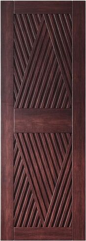 Homacer 42 in. x 84 in. Diamond Design Red Mahogany Winish & Unsempled Pine Wood Barn (الاستخدام الداخلي فقط) in Kuwait