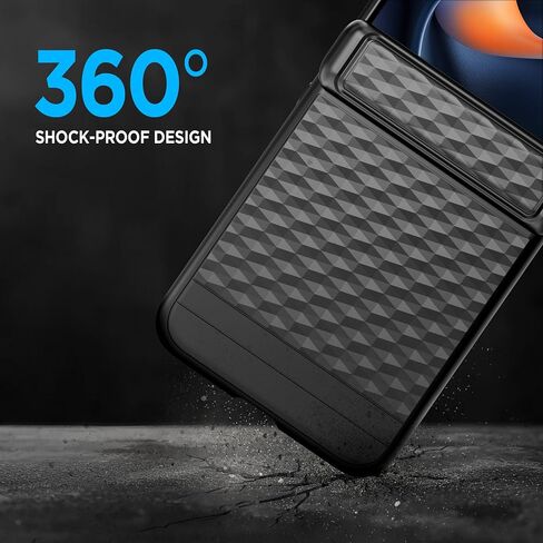 علبة الحزام المغطى بـ Motorola Razr 2025 مع حافظة مقطع - حالة واقية مع واقي شاشة مدمج (أسود) in Kuwait