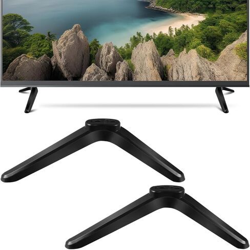 PRETYZOOM Tv Stand for 32-55 Inch Tvs Tabletop Base with Screws Easy Installation Sturdy Support for Level Surfaces Compatible with Tc Mounting Brackets in Saudi Arabia