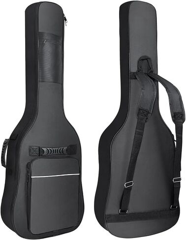 LETSROCK Electric Guitar Gig Bag, Electric Guitar Gig Bag 0.35 Inch Thick Padding Backpack Soft Electric Guitar Bag Dual Adjustable Shoulder Strap Pocket & Back Hanger Loop Black in Kuwait