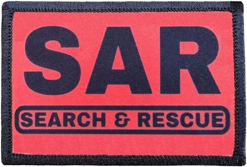 Search and Rescue Morale Patch Removable Hook and Loop Orange Patch for Molle Gear, Operator Hat, Rucksack, Pack Bag, Backpack, Made in The USA in Saudi Arabia